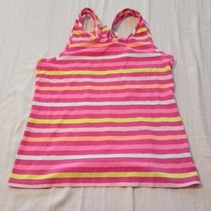 Girls size large Circo pink striped tank